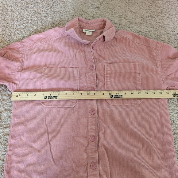 Monki Dusty Pink Corduroy Shirt - Picture 8 of 10